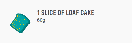 1 Slice of loaf cake - 60g