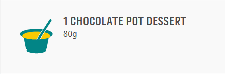 1 Chocolate pot dessert - 80g