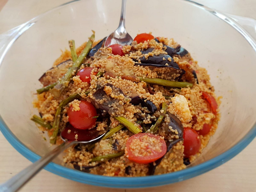 Roasted vegetable couscous salad